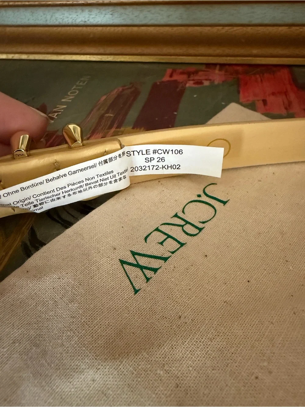 J Crew Large Thin leather belt CW106